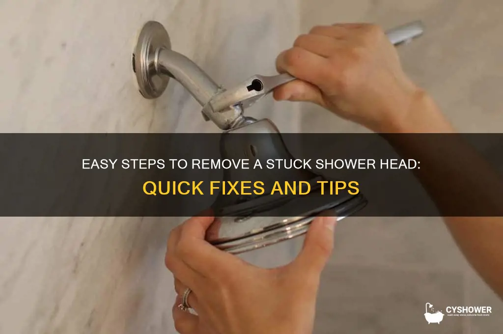 how to remove a shower head thats cached on