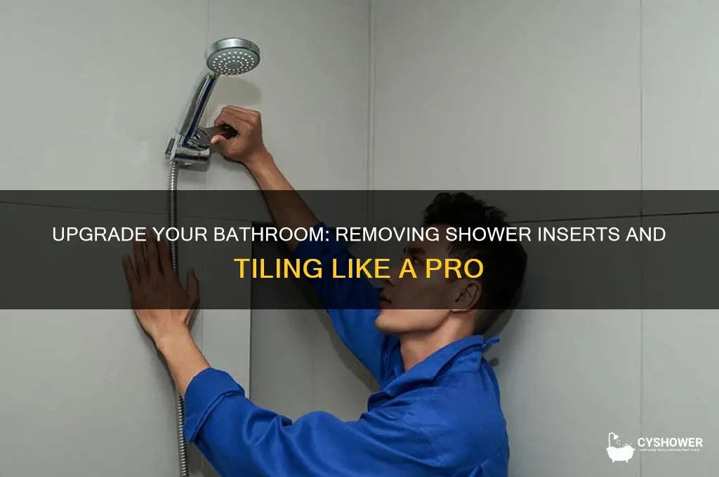 how to remove a shower insert and replace with tile