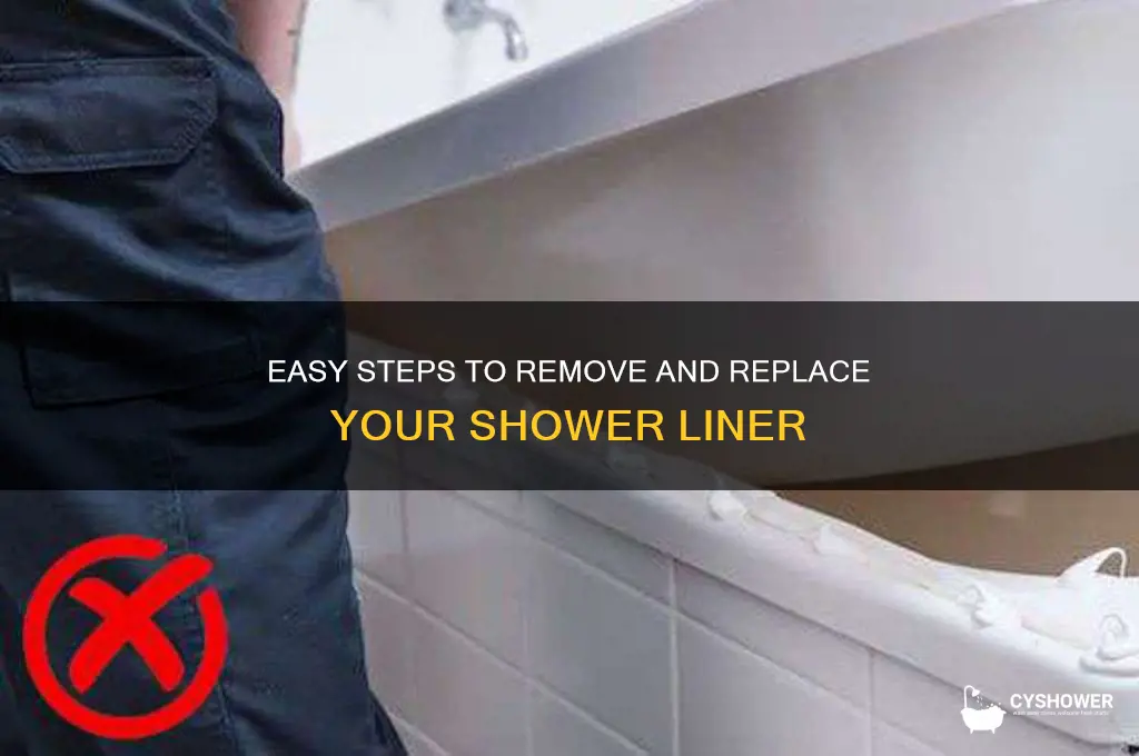 how to remove a shower liner
