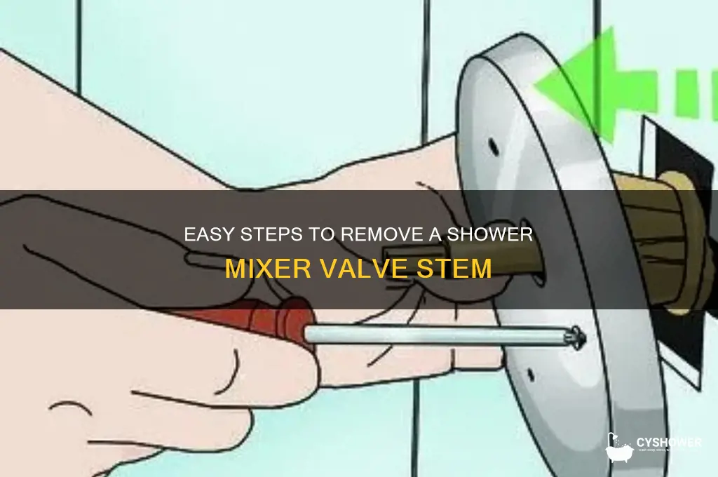 how to remove a shower mixer valve stem