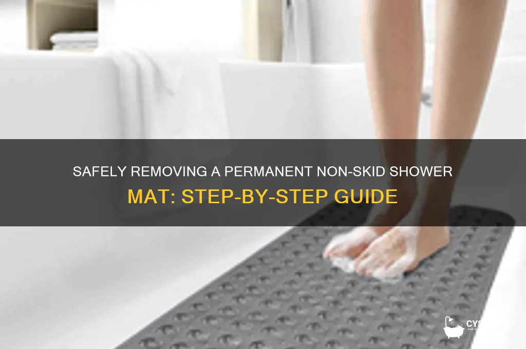 how to remove a shower permanent non skid mat