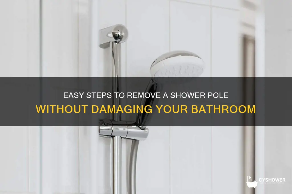 how to remove a shower pole