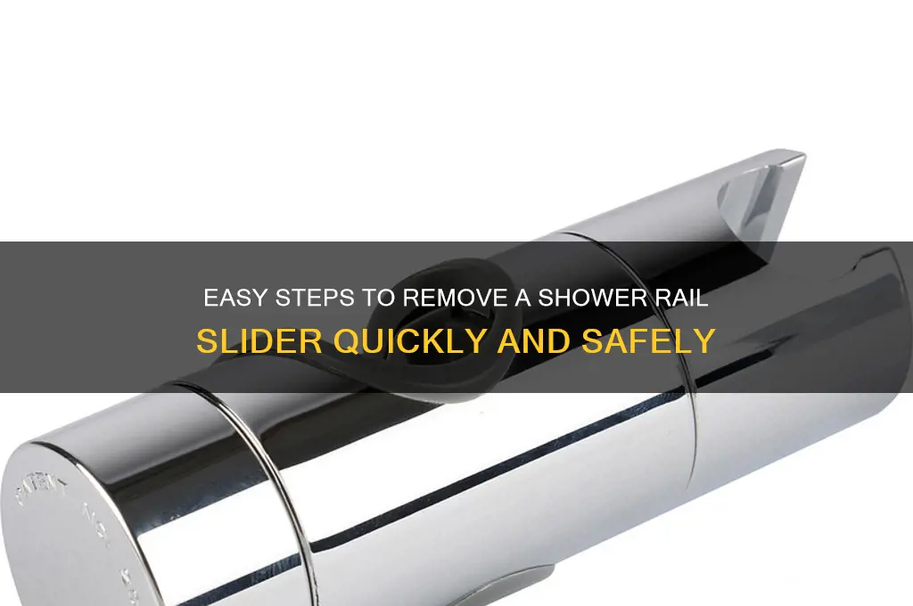 how to remove a shower rail slider