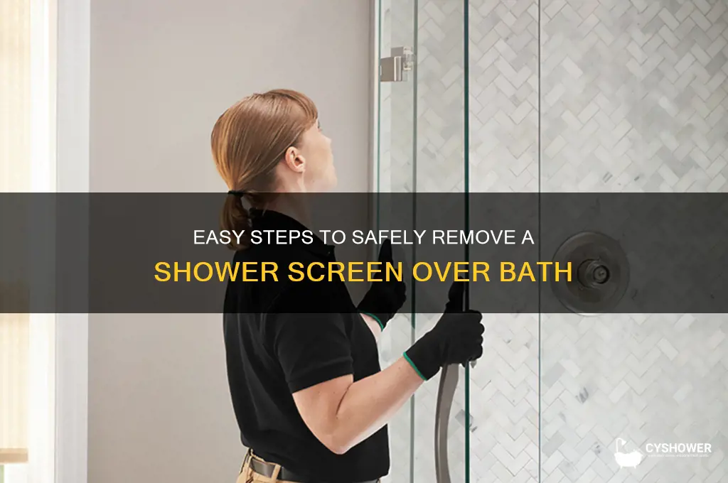how to remove a shower screen over bath