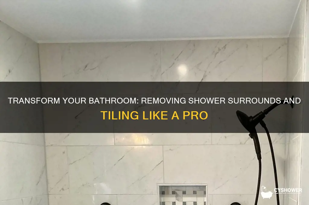 how to remove a shower surround and add tile