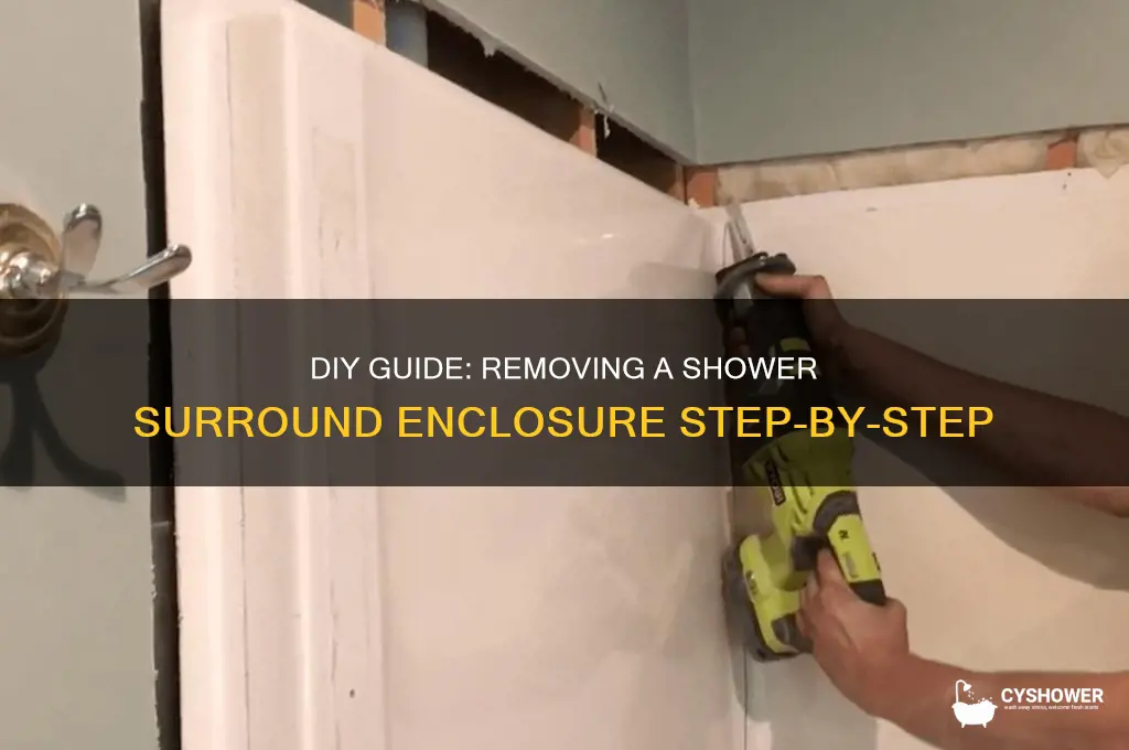 how to remove a shower surround enclose