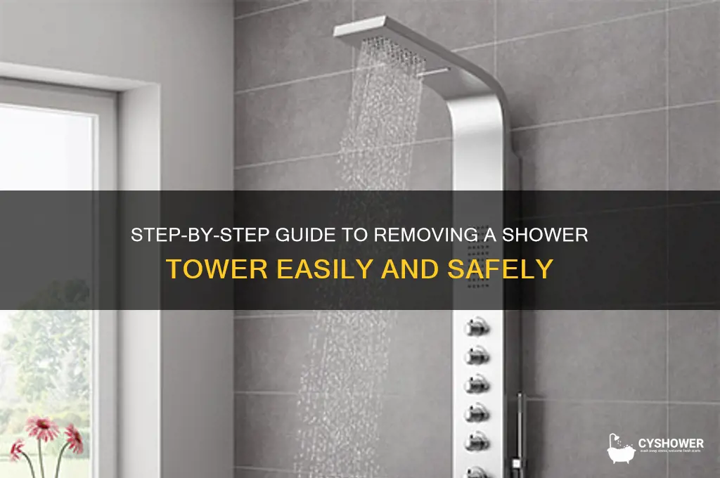 how to remove a shower tower