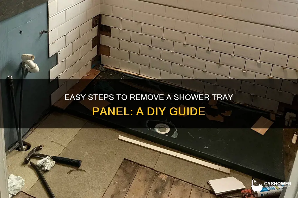 how to remove a shower tray panel