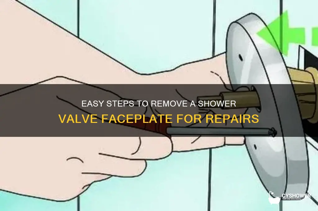 how to remove a shower valve faceplate