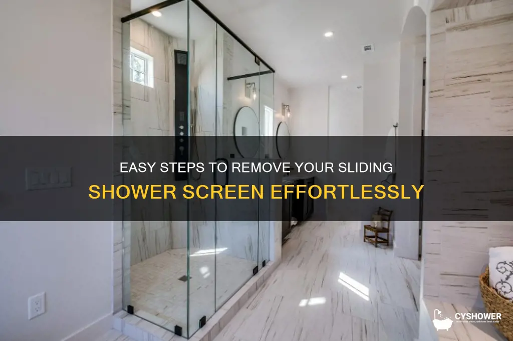 how to remove a sliding shower screen