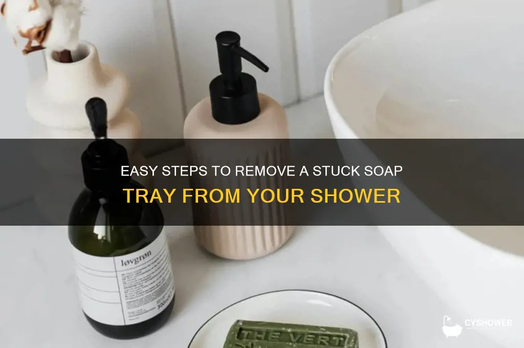 how to remove a soap tray from a shower