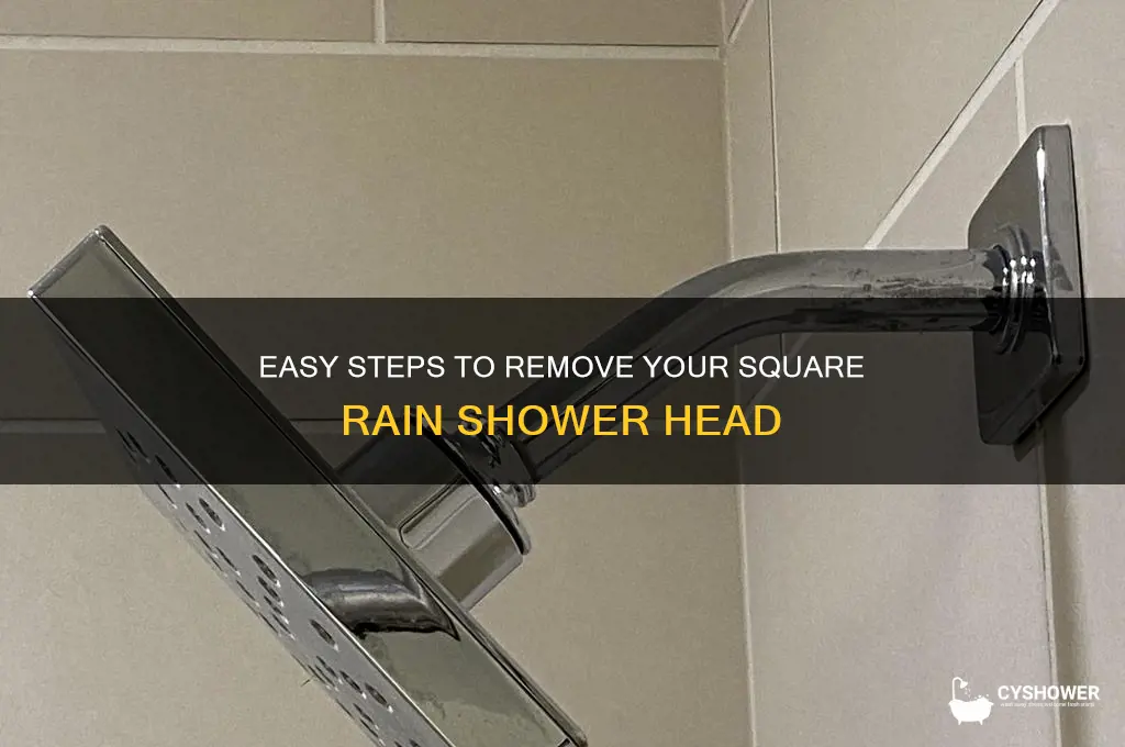 how to remove a square rain shower head