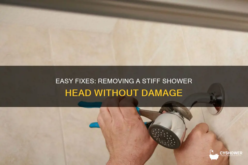 how to remove a stiff shower head