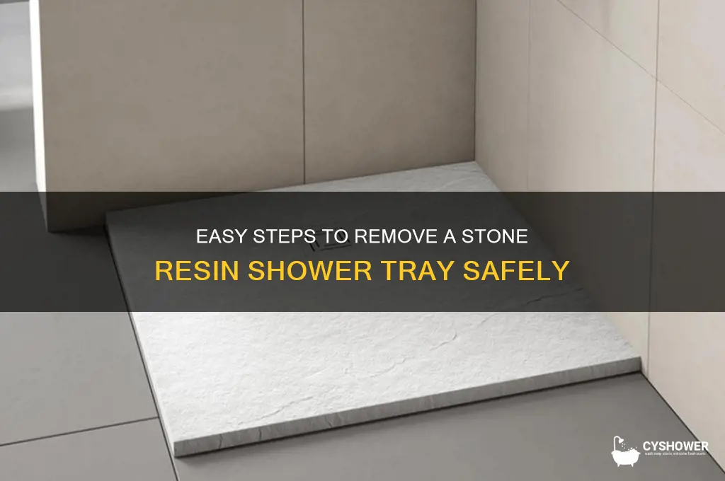 how to remove a stone resin shower tray