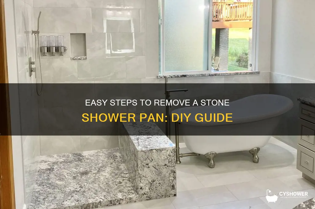 how to remove a stone shower pan