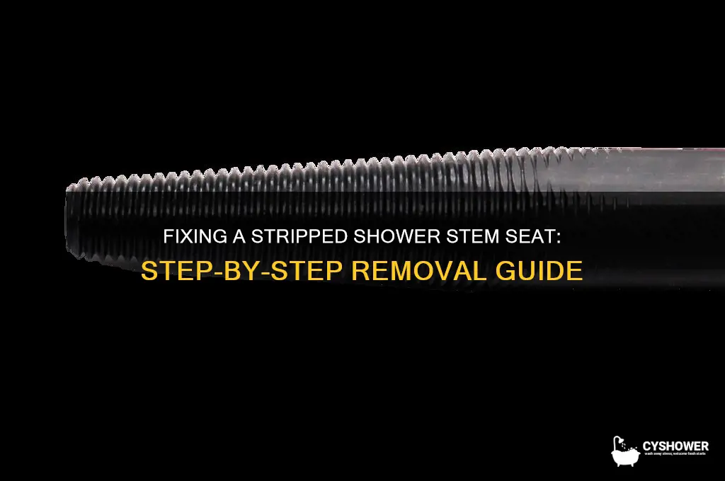 how to remove a stripped shower stem seat