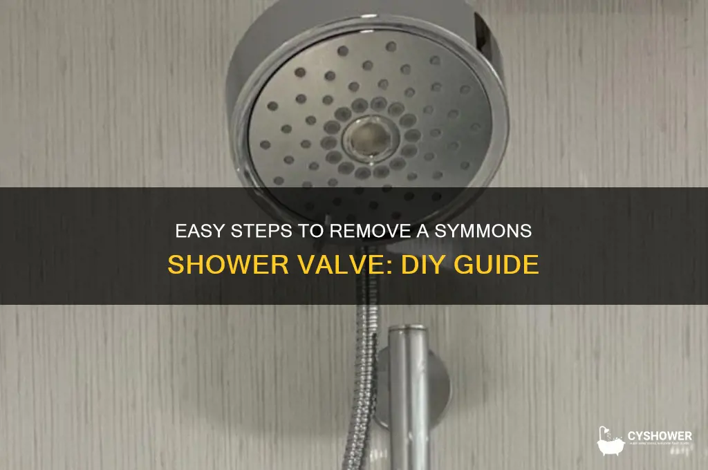 how to remove a symmons shower valve