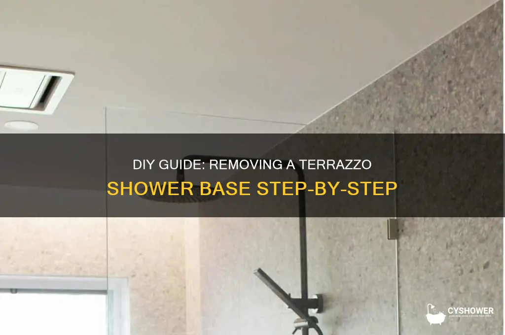 how to remove a terrazzo shower base