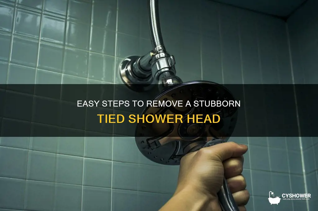 how to remove a tied shower head