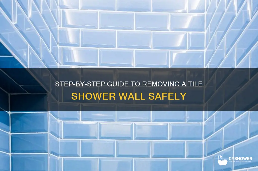 how to remove a tile shower wall