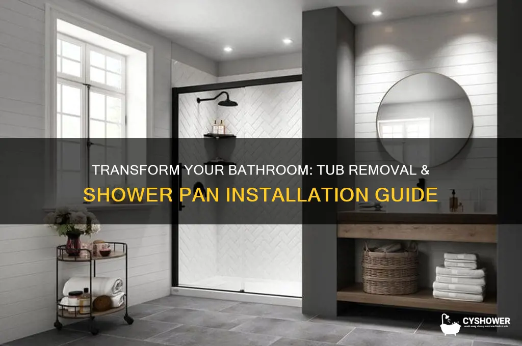 how to remove a tub and install a shower pan