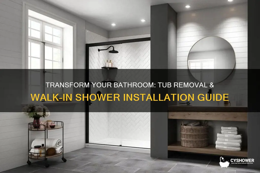 how to remove a tub and install a walk-in shower