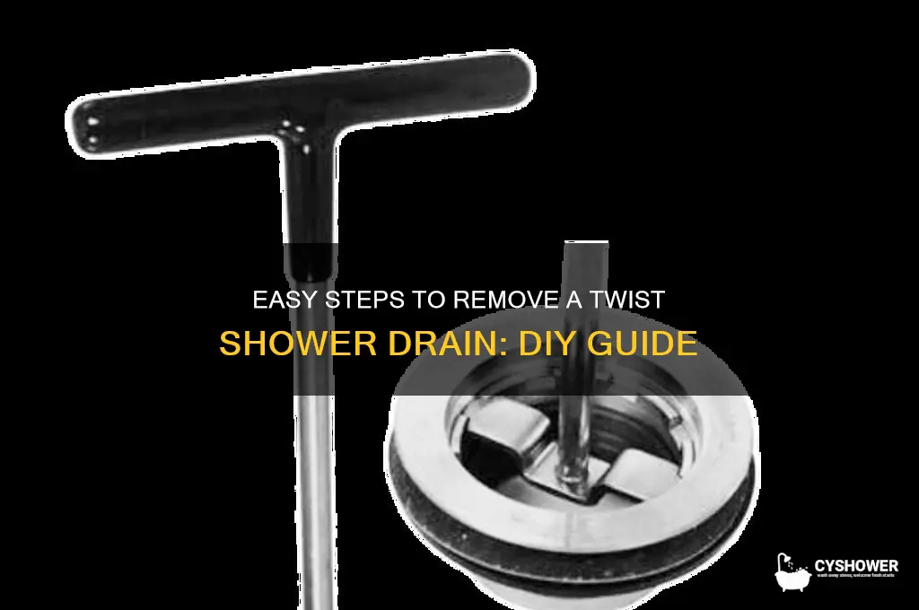 how to remove a twist shower drain