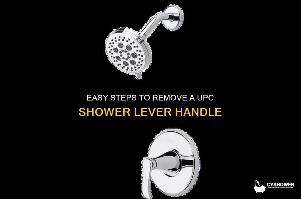 how to remove a upc shower lever handle