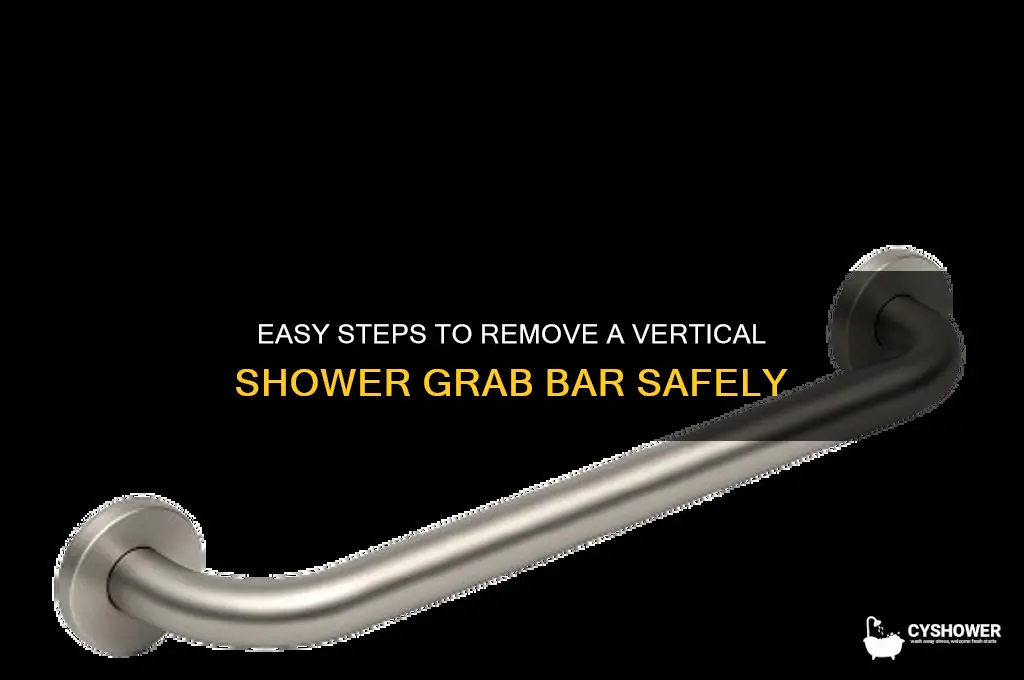 how to remove a vertical shower grab bar