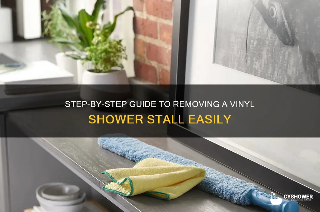 how to remove a vinyl shower stall