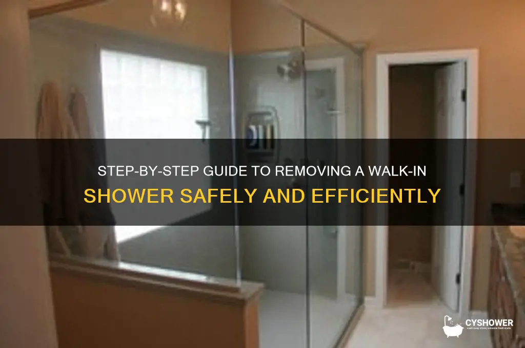 how to remove a walk in shower