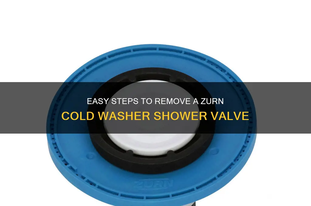 how to remove a zurn cold washer shower valve