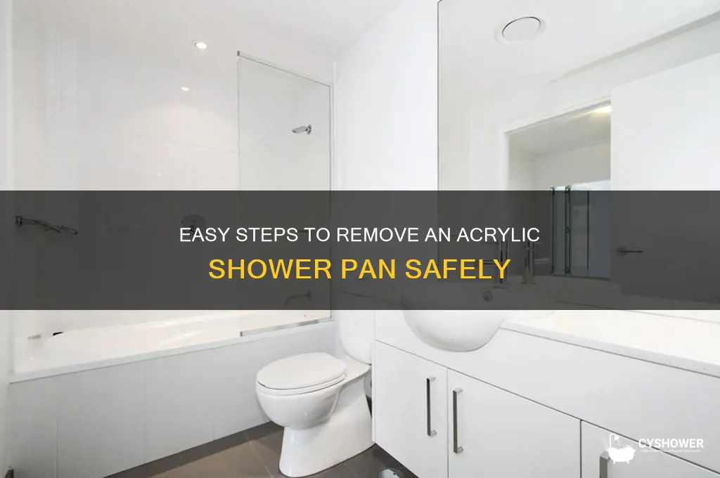 how to remove acrylic shower pan