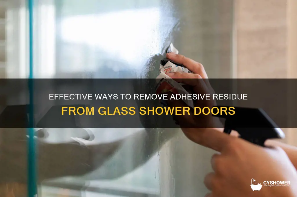 how to remove adhesive after taking down glass shower door