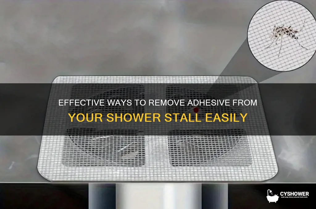 how to remove adhesive from a shower stall