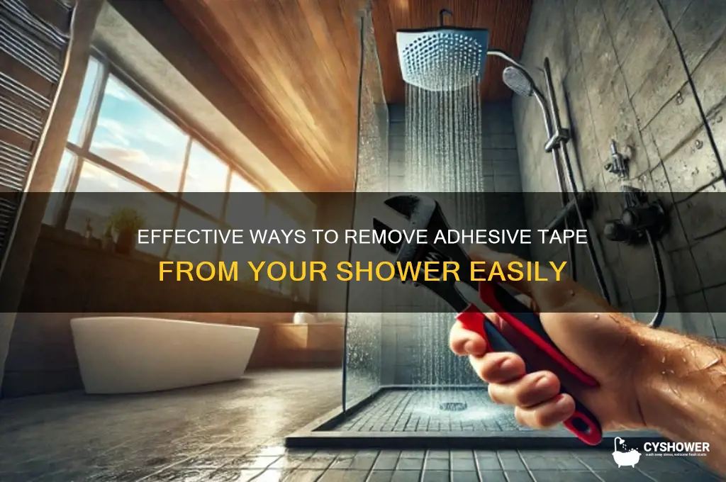 how to remove adhevise tape from shower