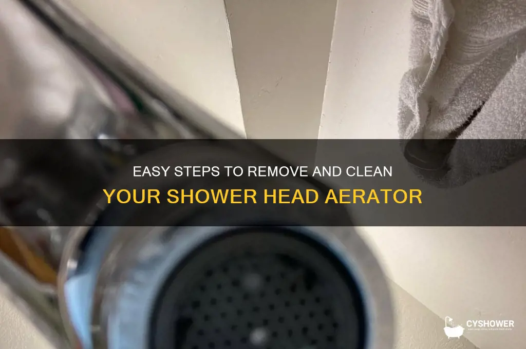 how to remove aerator from shower head