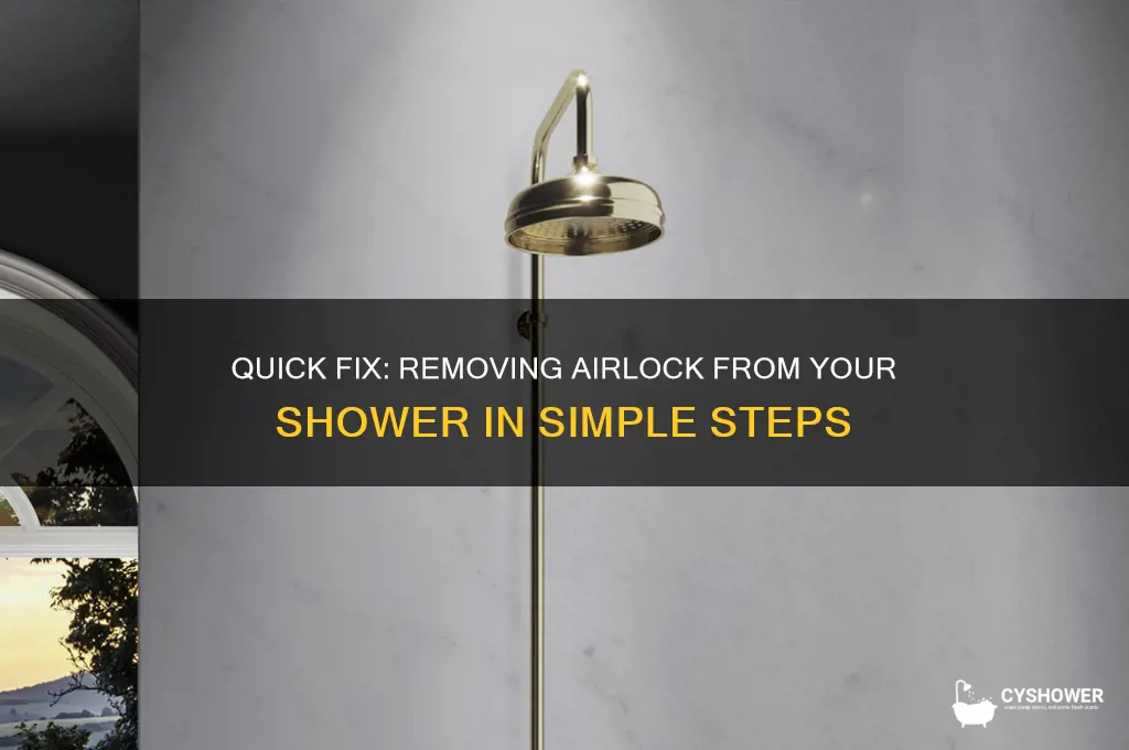 how to remove airlock from shower