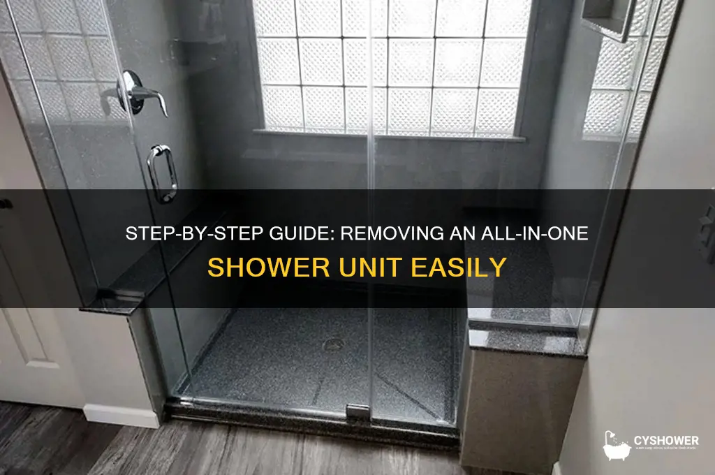 how to remove all in one shower