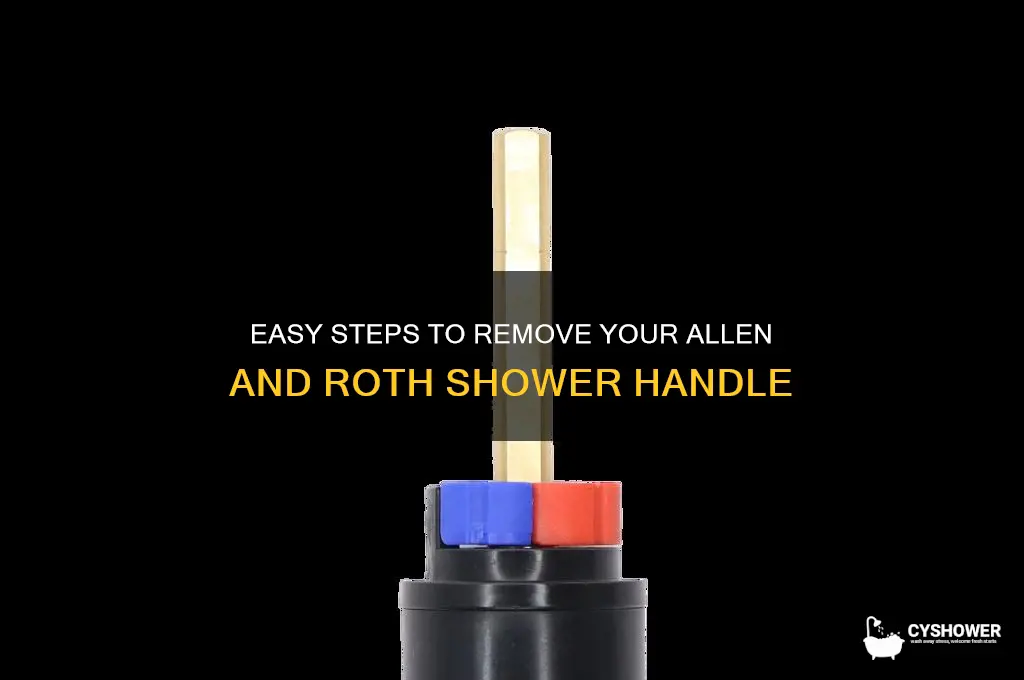 how to remove allen and roth shower handle