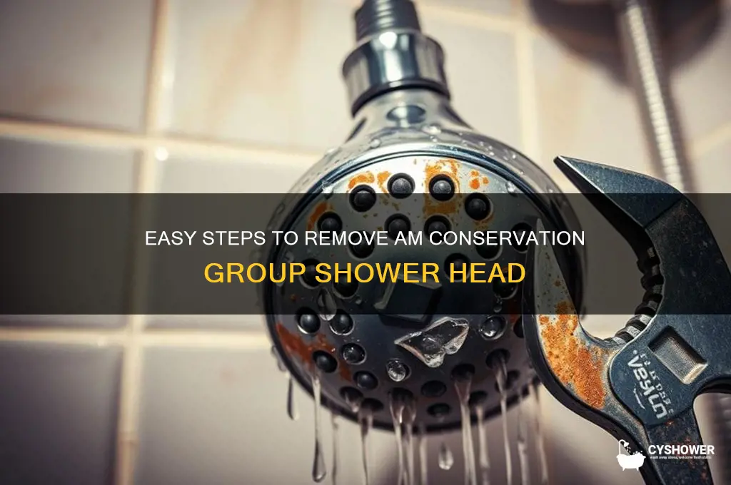 how to remove am conservation group shower head