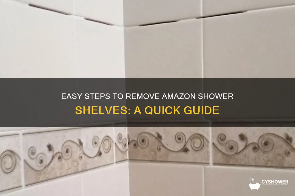 how to remove amazon shower shelves
