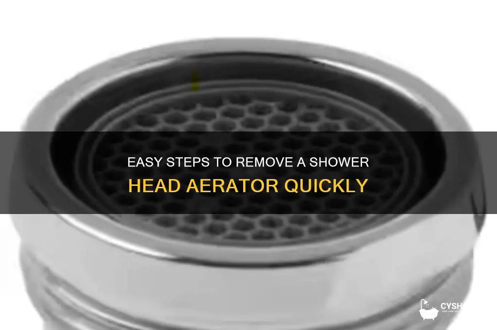 how to remove an aerator from a shower hed