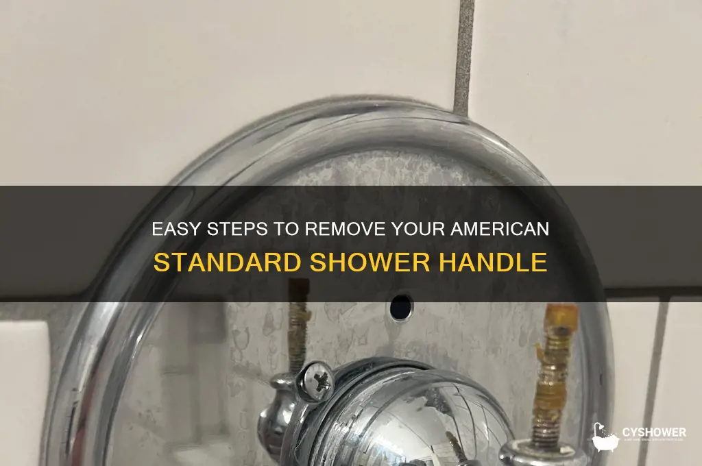 how to remove an american standard shower handle