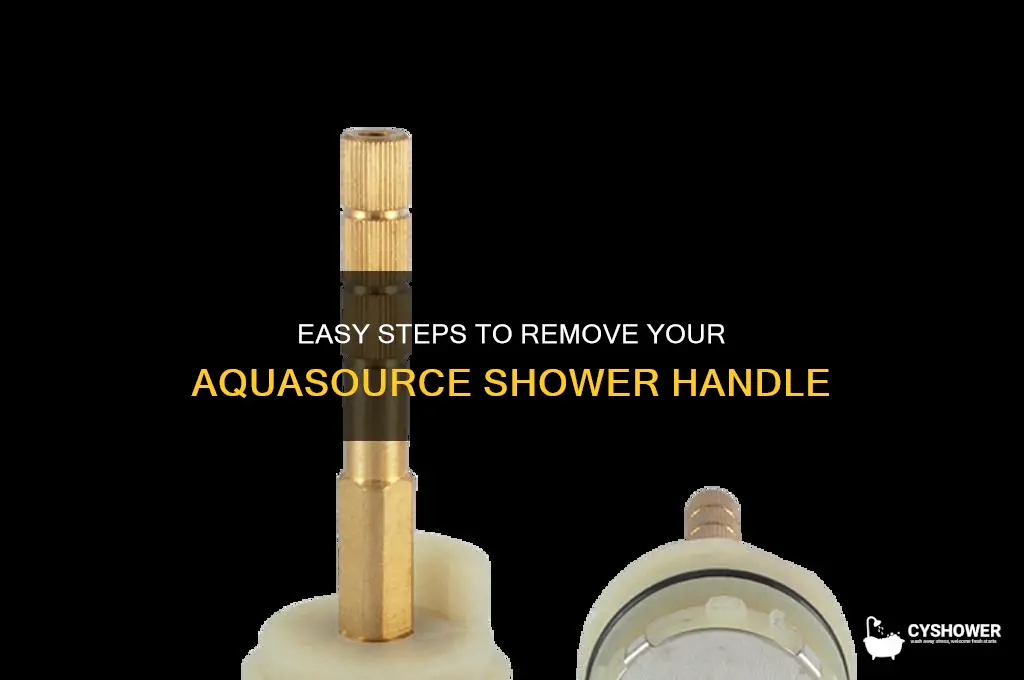 how to remove an aquasource shower handle