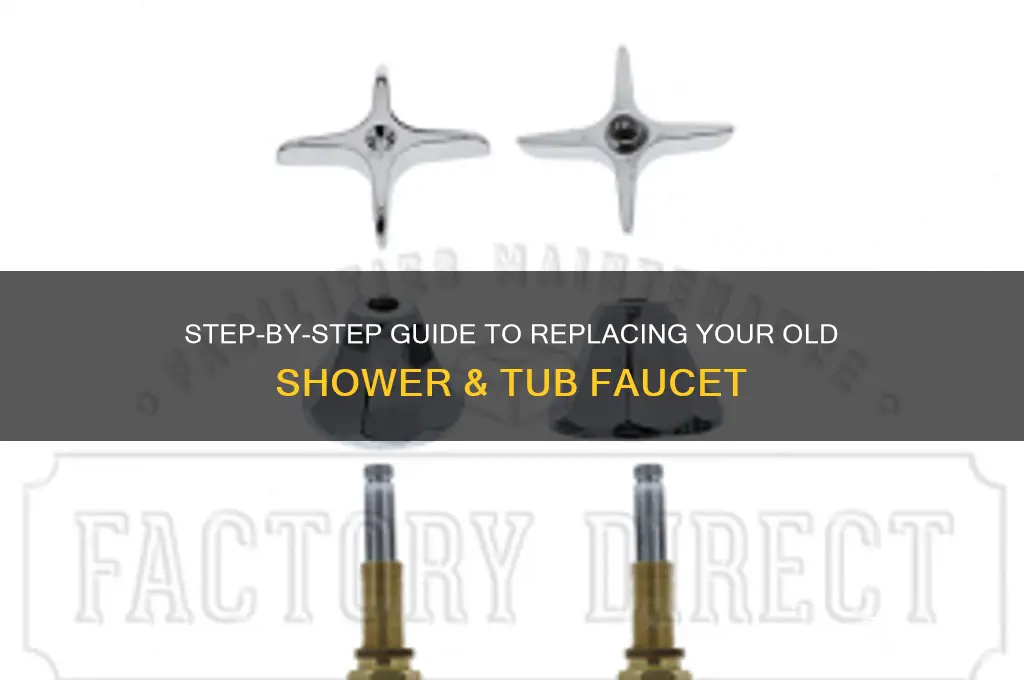 how to remove an existing shower & tub faucet