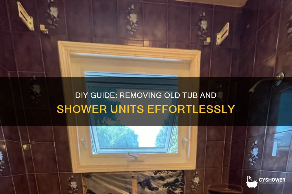 how to remove an existing tub and shower unit