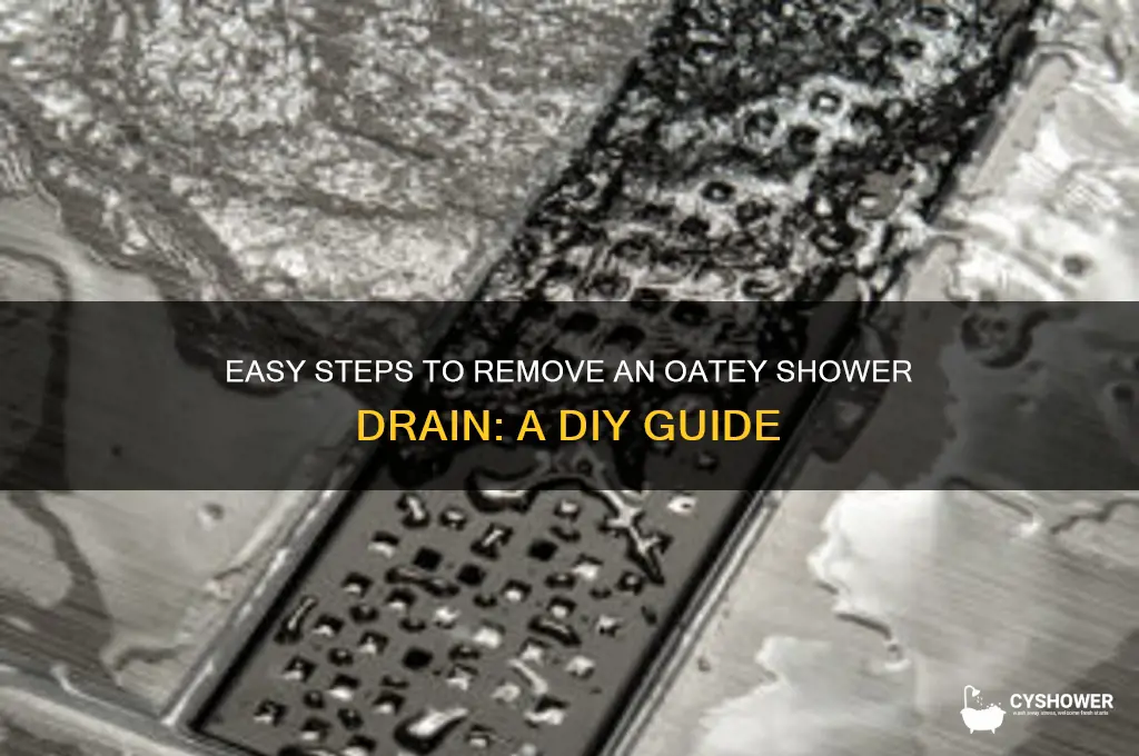 how to remove an oatey shower drain
