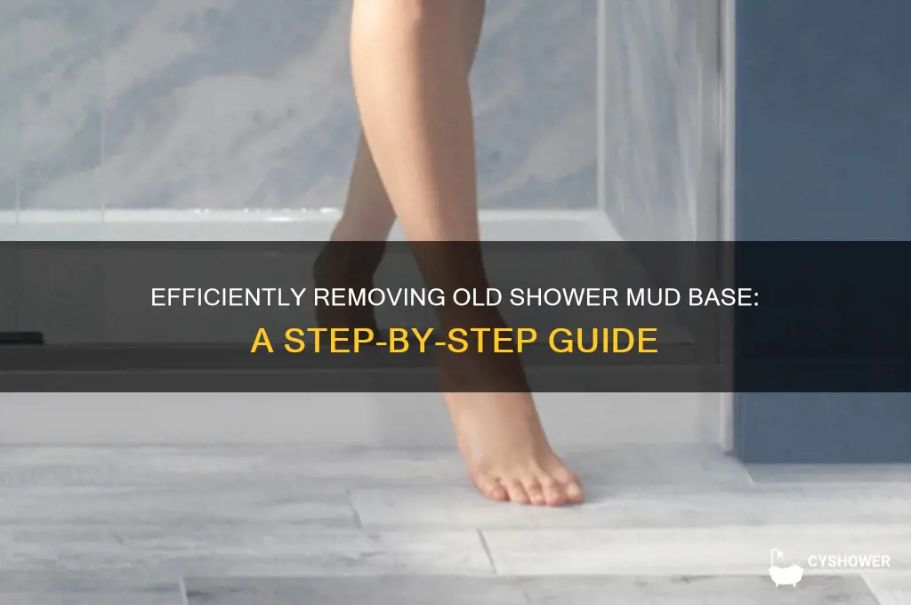 how to remove an old shower mud base