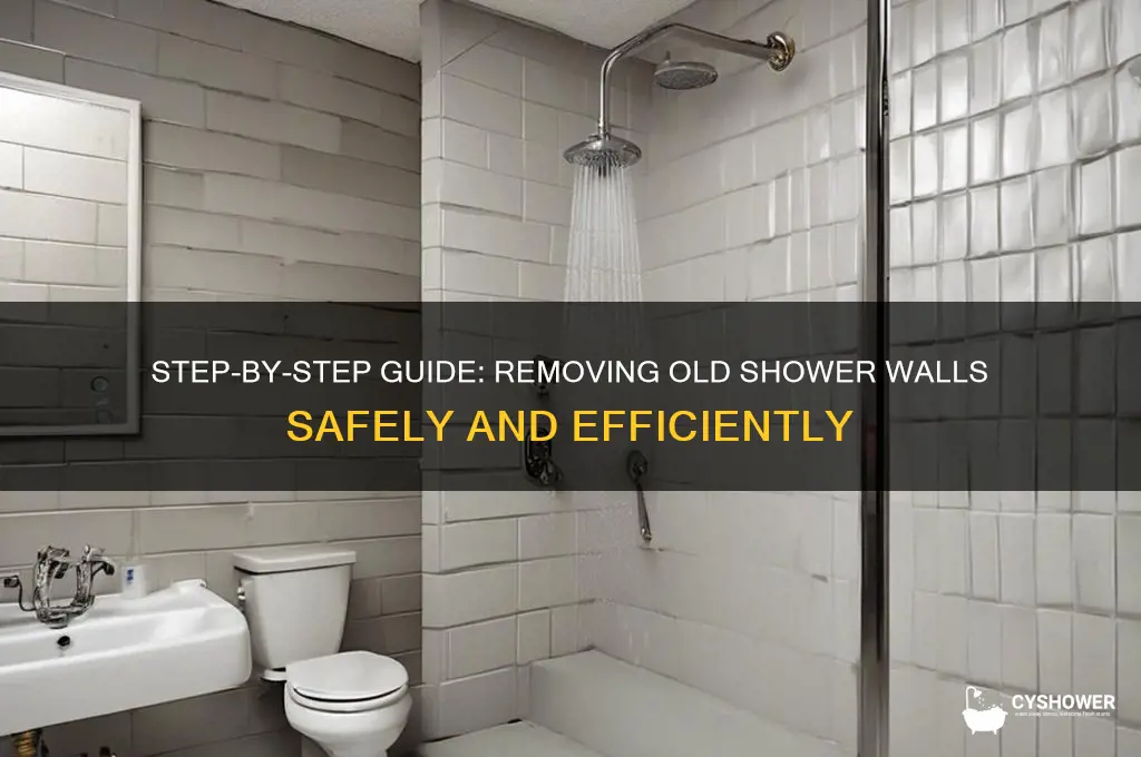 how to remove an old shower wall